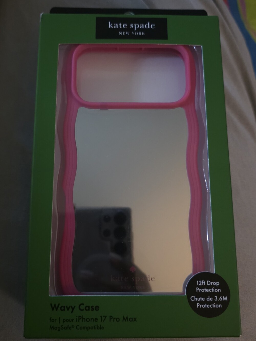 Kate Spade Pink Wavy Mirror iPhone 17 Pro Max